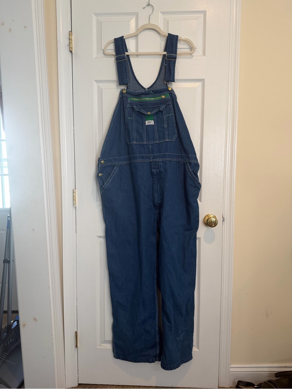 liberty Men's Blue Relaxed Denim Overalls